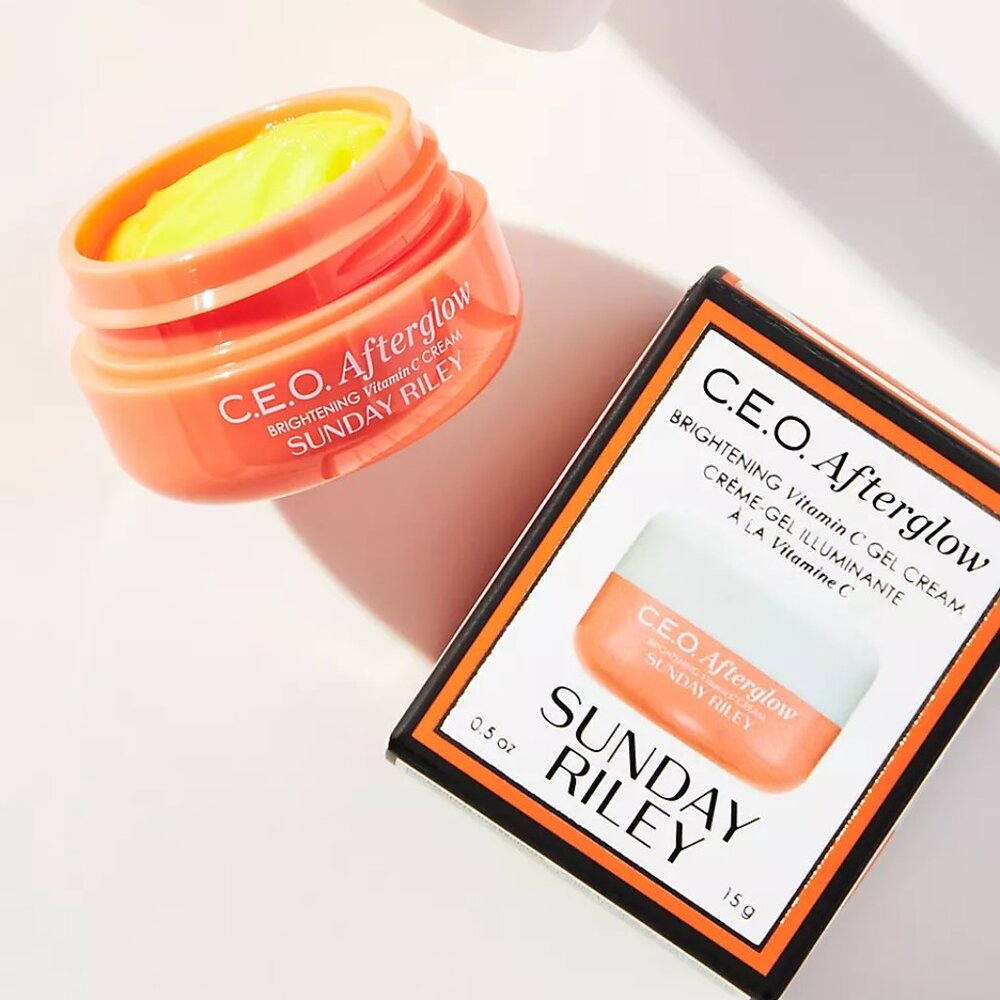 NIB 🧡 Sunday Riley Mini C.E.O. Afterglow Brightening Vitamin C Moisturizer